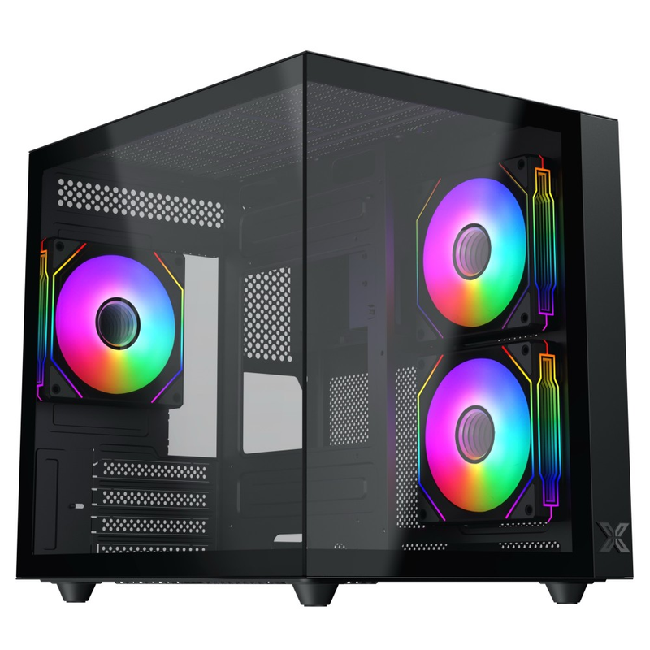 Case máy tính Xigmatek Aqua M Lite 3GF (3 Fan) M-ATX - Black